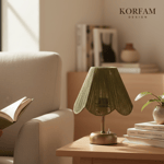 Rosalinda Modeli - Yeşil Çiçek Şeklinde Kablosuz Pilli Masa & Gece Lambası
