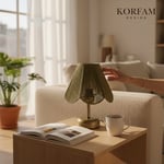 Rosalinda Modeli - Yeşil Çiçek Şeklinde Kablosuz Pilli Masa & Gece Lambası