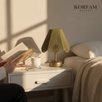 Rosalinda Modeli - Yeşil Çiçek Şeklinde Kablosuz Pilli Masa & Gece Lambası