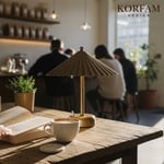 SOLİS - ESKİTME GOLD MODERN PİLLİ MASA VE GECE LAMBASI