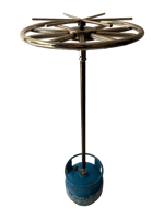 Uzun Ayaklı Dönerli Künefe Yemek Pişirme Ocağı Krom (36 cm)