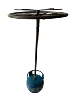 Uzun Ayaklı Dönerli Künefe Yemek Pişirme Ocağı Krom (47 cm)