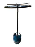 Uzun Ayaklı Dönerli Künefe Yemek Pişirme Ocağı Krom (47 cm)