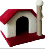 TEK KATLI TEK TIRMALAMALI KEDİ EVİ