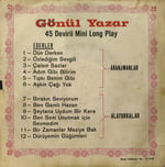 Gönül Yazar – Aranjmanlar - Alaturkalar Mini LP PLAK 