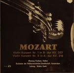Mozart*, Manoug Parikian, Walter Goehr, Orchestre De La Société Philharmonique D'Amsterdam* – Concerto De Violon N°1 En Si Bémol Majeur K.207, Concerto De Violon N°5 En La Majeur K.219 LP PLAK 