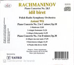 Rachmaninov  Piano Concertos No. 2&3 (İdil Biret, Polish Radio Symphony Orchestra, Antoni Wit) CD