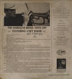 The Mariachi Brass Featuring Chet Baker – Hats Off LP PLAK 