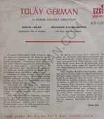 Tülay German Burçak Tarlası 45lik