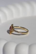 Emily Morganite Ve Pırlanta Vintage Tasarım Yüzük
