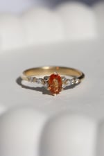 Orange Safir Tasarım Yüzük
