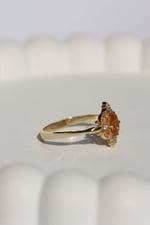 Orange Safir Ve Pırlanta Yüzük