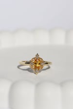 Orange Safir Ve Pırlanta Yüzük