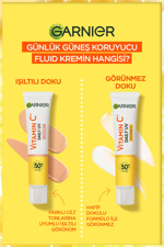 C Vitamini Günlük Güneş Koruyucu Fluid Yüz Kremi Görünmez Doku Spf50 40ml