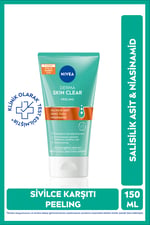 Derma Skin Clear Sivilce Karşıtı Yüz Temizleyici Peeling 150ml, Arındırıcı, Salisilik Asit