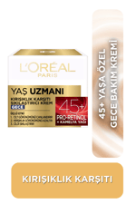 L'Oréal Paris Yaş Uzmanı 45+ Kırışıklık Karşıtı Sıkılaştırıcı Gece Kremi