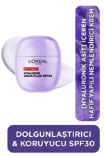 L'Oreal Paris Revitalift Hyaluronik Asit İçeren Dolgunlaştırıcı Etkili SPF30 Korumalı Nemlendirici Yüz Kremi 40ml