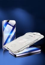 ZORE iPhone 17 Zore Kolay Uygulama Aparatlı 5D Magic Glass Cam Ekran Koruyucu