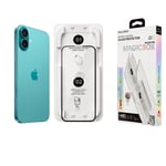 Fulltech MagicBox iPhone 16 Plus/ 15 Plus Premium Tempered Glass Aparatlı Ekran Koruyucu - Clear