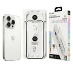 Fulltech MagicBox iPhone 16 Pro Premium Tempered Glass Aparatlı Ekran Koruyucu - Clear