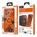 Fulltech PC2 iPhone 17 Pro Max Magsafe Karbon Tasarım Kılıf - Orange