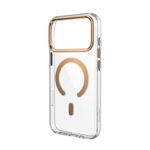 Fulltech PC3 iPhone 17 Pro Max Magsafe Karbon Tasarım Kılıf - Şeffaf Desert Gold