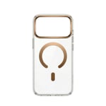 Fulltech PC3 iPhone 17 Pro Max Magsafe Karbon Tasarım Kılıf - Şeffaf Desert Gold