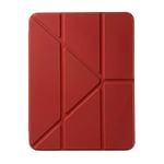 PS iPad A16 / 10.9 (10. nesil) Tri Folding Standlı Kılıf - Kırmızı