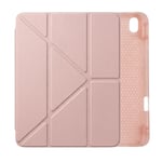 PS iPad A16 / 10.9 (10. nesil) Tri Folding Standlı Kılıf - Pembe