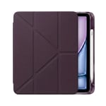 PS iPad Air 11 inç (M4)/(M3)/(M2) Tri Folding Standlı Kılıf - Damson