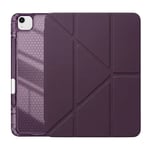 PS iPad Air 13 inç (M4)/(M3)/(M2) Tri Folding Standlı Kılıf - Damson