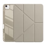 PS iPad Air 13 inç (M4)/(M3)/(M2) Tri Folding Standlı Kılıf - Bej
