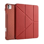 PS iPad Pro 11 inç (M5)/(M4) Tri Folding Standlı Kılıf - Kırmızı