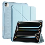 PS iPad Pro 13 inç (M5)/(M4) Tri Folding Standlı Kılıf - Turkuaz