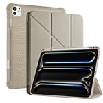 PS iPad Pro 13 inç (M5)/(M4) Tri Folding Standlı Kılıf - Bej