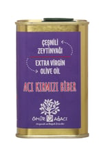 Soğuk Sıkım Acı Kırmızı Biber Naturel Sızma Çeşnili 175 ml. Teneke Zeytinyağı