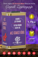 Soğuk Sıkım Acı Kırmızı Biber Naturel Sızma Çeşnili 175 ml. Teneke Zeytinyağı