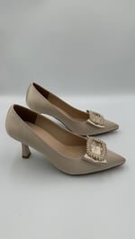 Bej Saten Stiletto