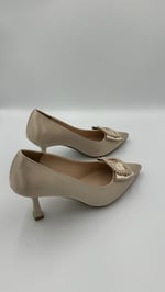 Bej Saten Stiletto