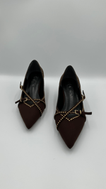 Kahve Nubuk Stiletto