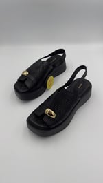 Mamamia Siyah Tokalı Sandalet