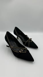 Siyah Nubuk Stiletto
