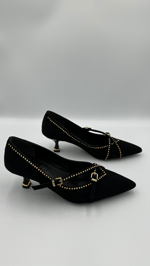 Siyah Nubuk Stiletto