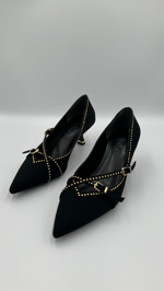Siyah Nubuk Stiletto