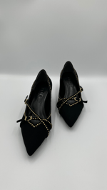 Siyah Nubuk Stiletto