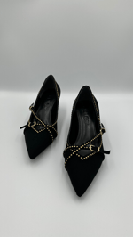 Siyah Nubuk Stiletto