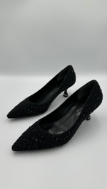 Siyah Taş Stiletto