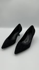 Siyah Taş Stiletto