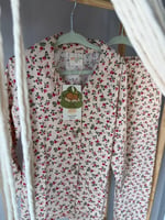 %100 Coton Çiçekli Kız Çocuk Pijama Takımı