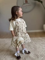 Ayıcık Detay Unisex Kot Salopet